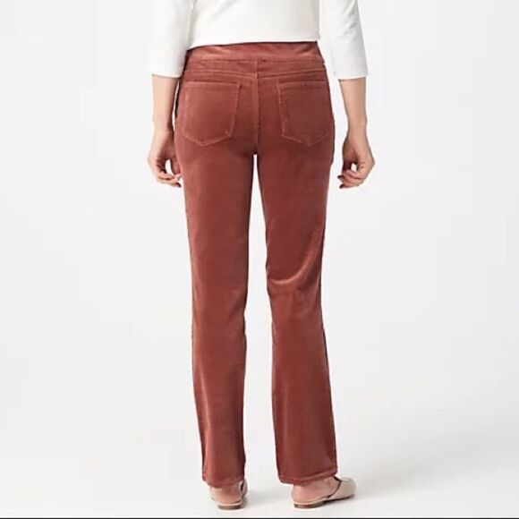 Denim & Co. Smooth Waist Stretch Corduroy Pull-on Pants - Picture 2 of 4